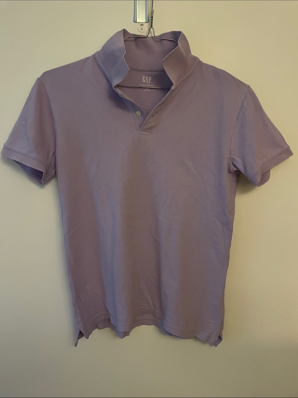 GAP Men's Short-Sleeve Polo in Lavender